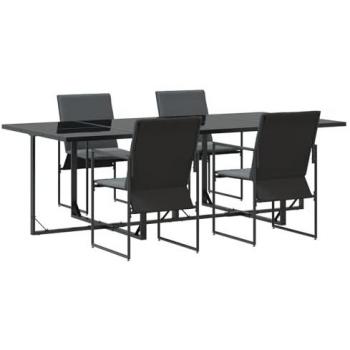 Ensemble de jardin moderne 6 pièces avec coussins et table extensible
