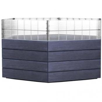 GARANTIA Hochbett ERGO Hochbeet Turbo XL 75 Wood, inkl. FLORA Wassersparsystem