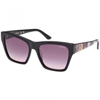 Guess Women's Sunglasses GU00113 Shiny Black Gradient Smoke 55mm