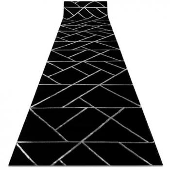 RugSX Emerald Exclusivo 7543 – Pasillo Black & Silver 70 cm (70x320 cm)