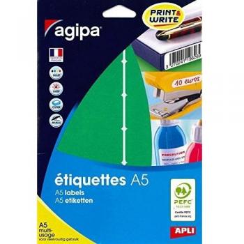 Étiquette adhésive Agipa 32 × 70 mm – boîte de 120 pièces