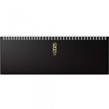 Rido ide Schreibtischkalender Querkalender AC 30,7x10,5cm 1 Woche/2 Seiten schwarz 2025