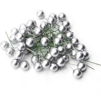 100pcs Vivid Red Holly Berry Simulation Balls