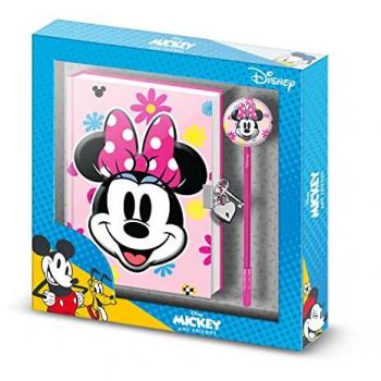 Regalo Miniatura Minnie Mouse: Caja Floral, Diario y Bolígrafos