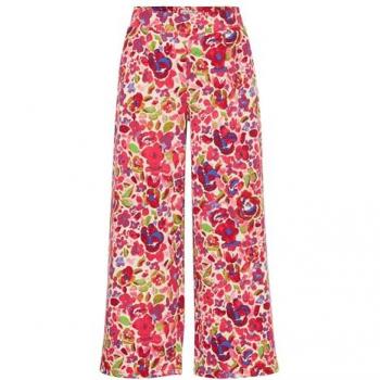 Ichi Stoffhose IHKATE PRINT PA23 Anzughose mit weitem Bein – 70 % Leinen, 30 % Viskose