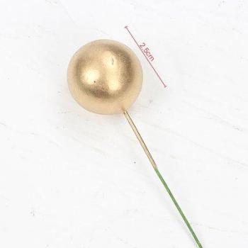 Gold Ball Cake Decoration Set