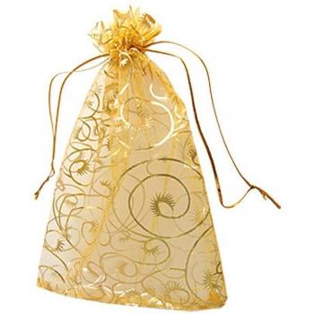 Pochettes de bijouterie en organza – Pack 100, 9x12 cm