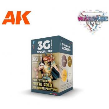 Wargame Farbset: Non Metallic Metal Gold von AK Interactive