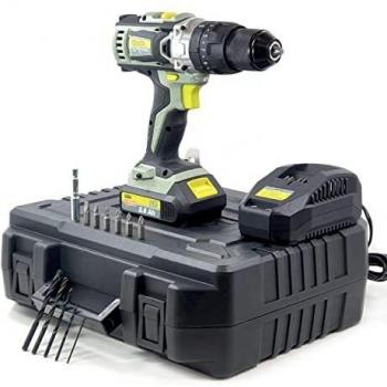 KOMBO - kit valigetta trapano avvitatore pro batteria 20 volt 2AH + 13 accessori