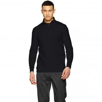 Under Armour Men's Storm Playoff Half-Zip Warm-up Jacket in Black/Rhino Gray/Black, Size XXL