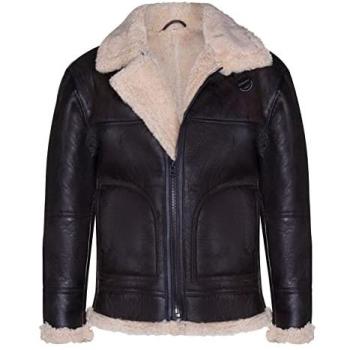 Infinity Leather Men’s B3 Dark Brown Sheepskin Aviator Jacket – Gloucester 2XL