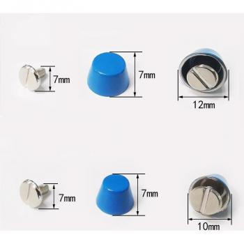 100 Stück 10MM Zinklegierung Eimer Flachkopf Nieten Bunte DIY Zubehör für Leder Taschen Gepäck
