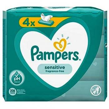 Pampers Sensitive Skin Wet Wipes 4x52 pcs