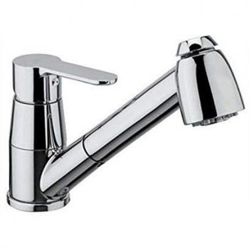 Mezclador de lavabo con ducha extraíble - Línea Azul cromo