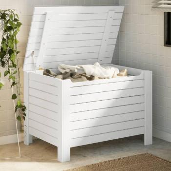 VidaXL Storage Box with Lid RANA White 80x49x54 cm Solid Wood Pine