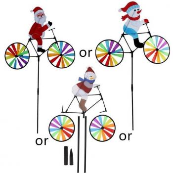 3D Large Santa Claus Snowman Windmill Spinner Garden Christmas Decor