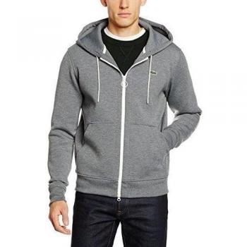 Lacoste L!VE Sh9232-00, Sudadera con Capucha para Hombre, Grey