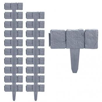 Delimitador de Jardín Gris Piedra