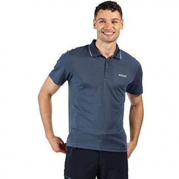 [Regatta Polo Technique Sport Maverick V Léger, Respirant et Sec Rapidement T-Shirts Vestes Homme, Dark Denim, FR : S]
