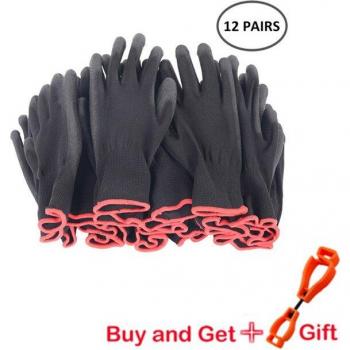 Guantes PU Náilon Seguridad Hombre Mujer