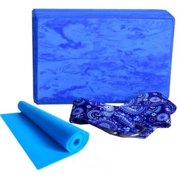 High Elasticity Blue Yoga Blocks 3Pcs Set