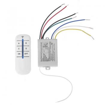 Controlador Inalámbrico de Lámpara 220V con 4 Relés