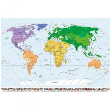 150x100cm Non-woven World Map for Office and School