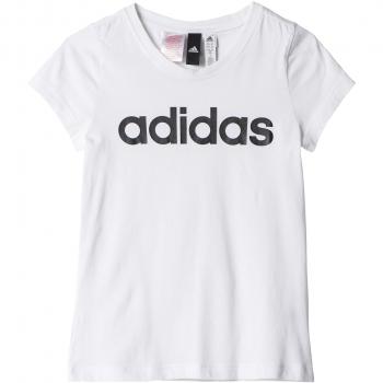 Camiseta de chica Adidas Linear en color blanco