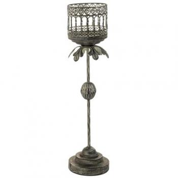 Brillo Oriental Candelabro Metálico 13x13x51,5 cm