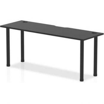 Impulse Black Series 1800 x 600mm Straight Desk with Cable Management and CP Black Legs