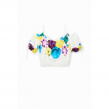 Desigual Elegant White Viscose Top - Women's Size L