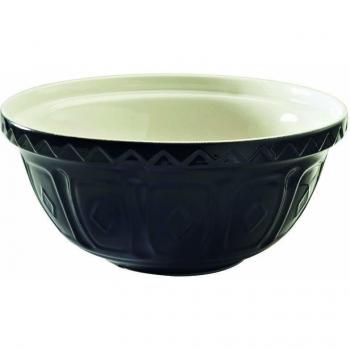 Mason 29 cm Earthenware Mixing Bowl – Black, 4 L Capacity