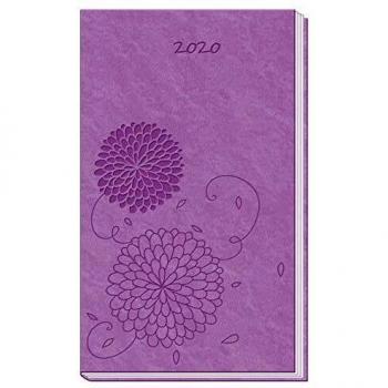 Taschenkalender Soft Touch Blumen 2020, mit Leseband und 64 Seiten