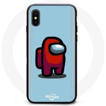 Coque souple iPhone XS Max “Among Us” avec motif feuille verte