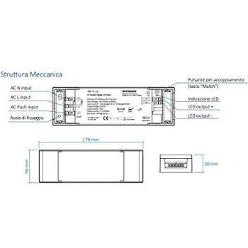 Regulador RF 2.4G Dimmer 75W 12V
