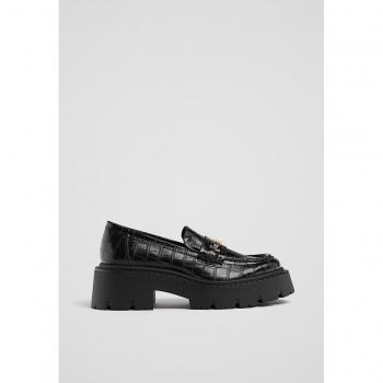 Mocassini Stradivarius Neri con Suola Track 39
