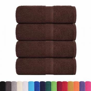 VidaXL Soap Towels 4 pcs Brown 30x30 cm 360 gsm 100% Cotton