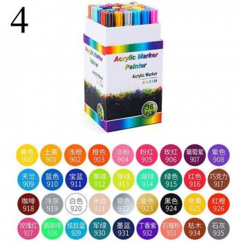 18 Colors 0.7mm Acrylic Paint Marker Set for Ceramic, Rock, Glass, Porcelain, Wood, Fabric, Canvas