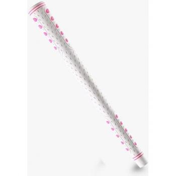 Midsize Round Golf Club Rubber Grip White Pink