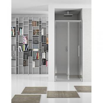 New plus - porta soffietto 87-91 cm vetro trasparente 6mm, h. 1,95 cod 75847