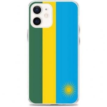 Elegante Silikon-Hülle für iPhone 12 – Drapeau du Rwanda