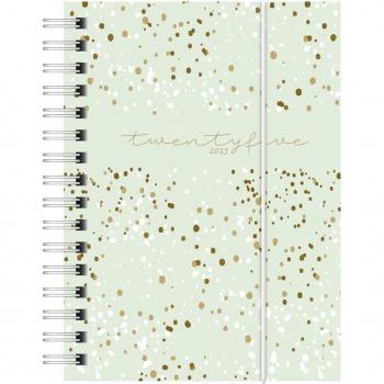 Baier & Schneider Confetti 2025 A6 Pocket Planner 160 Pages PP Binding Mint