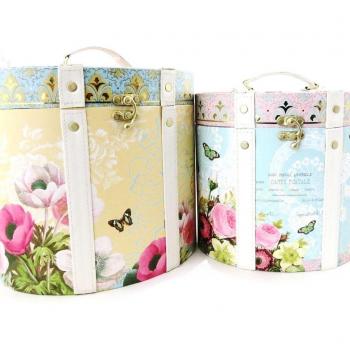 Set de 2 valisettes 'Jardin Botanique' tutti frutti pastel