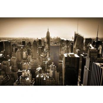 Papermoon Fototapete „New York Sepia – Restlos trocken abziehbar“