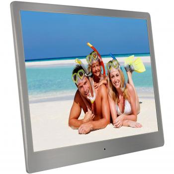 Cornice Digitale da 10 con Risoluzione 1024x768, Formato 4:3, Memoria Interna di 4 GB e Display a LED in Argento
