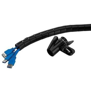Neomounts ADS06‑142BL Cable Sleeve – 1–5 Cables, Universal (Black) – Bulk