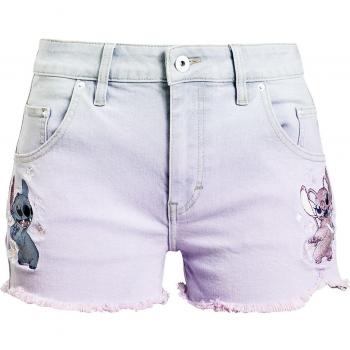 Shorts Lilo & Stitch - Stitch e Angel - 27 a 31 - Donna - denim