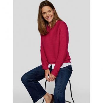 Rabe Strickpullover Rubinrot