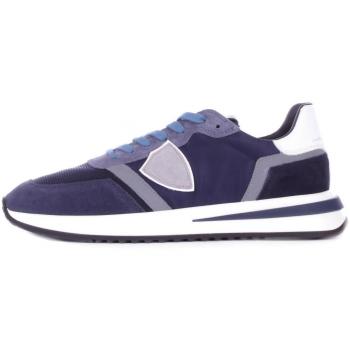 Philippe Model Blue Low Top Sneakers with 3D Insert Male Size 7 US