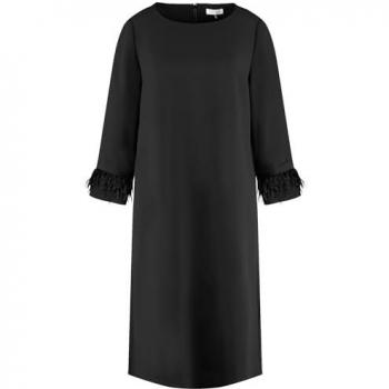 GERRY WEBER Midikleid Kleid mit dekorativem Ärmelsaum